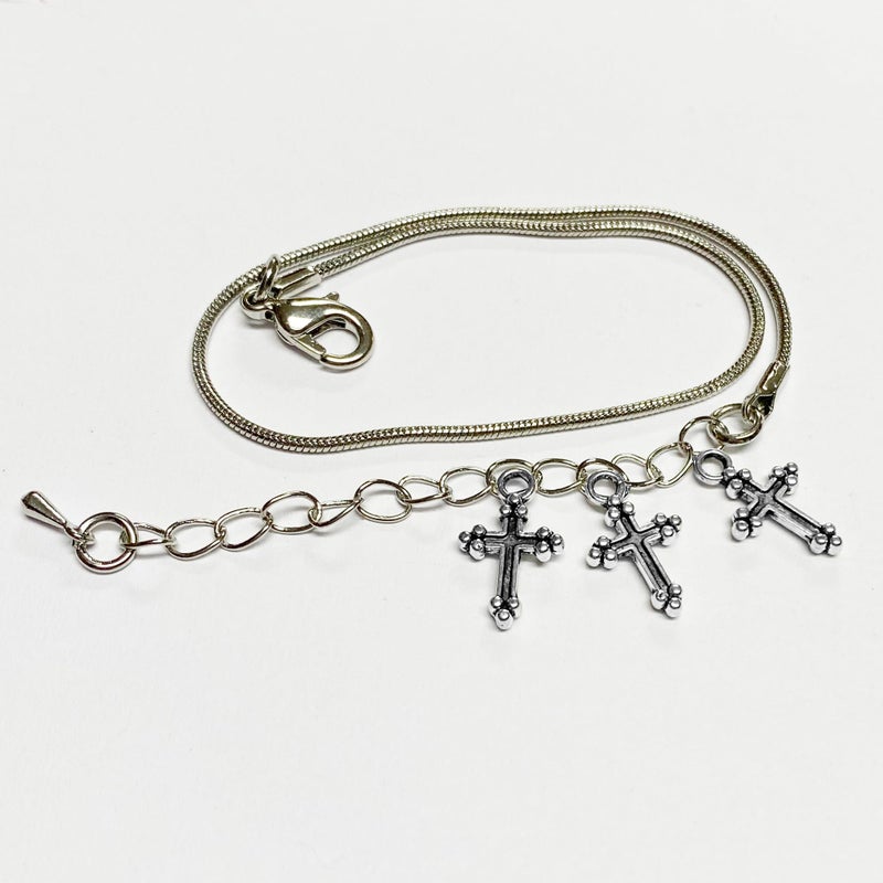 Heather's cf Silver Small Crosses Mini Cross Charms Variety Cross Beads for Bracelets Craft 1 Inch Cross Charm Bulk Cross Pendant Jewelry Making(Tiny silver 200pcs cross) - Image 5